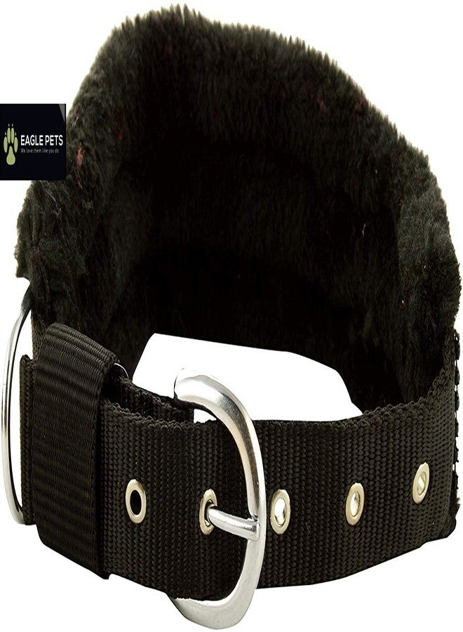 Eagle Pets Dog Collar Nylon Black Fur Soft Padded Puppy Collar 0.5inch (XS Black). (Black, Extra Small) - Image 2
